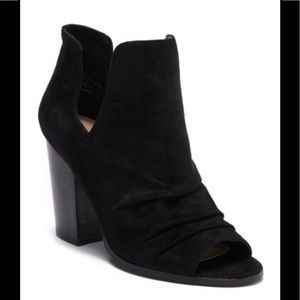 ABOUND Black Suede Open Toe Bootie